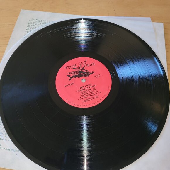 ERIC BOGLE Scraps Of Paper Vinyl LP 1983 Flying Fish Records FF 311 Folk LP6 - Picture 6 of 9